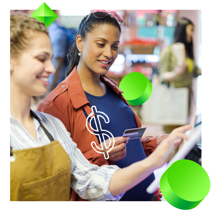 Pay credit card bills in store