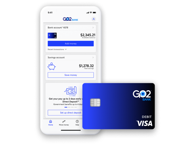 go2bank app and visa debit card